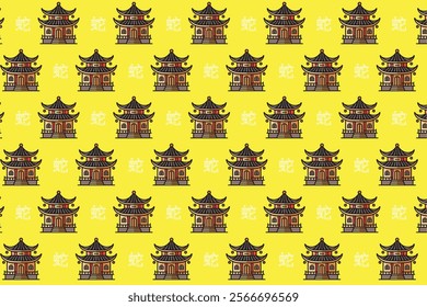 Chinese New Year Pattern Cartoon Style
