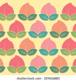 chinese new year pattern / chinese peach / peach background.