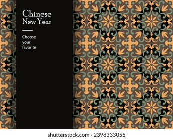 patrón de año nuevo chino sin costura de fondo vectorial geométrico china tradicional de dragón zodiaco