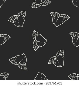 Chinese New Year; Chinese New Year peaches of immortality flat icon with long shadow,eps10, Peaches of immortality is a kind of bread and it means who ate the peach can live forever