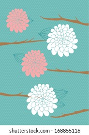 chinese new year peony flower background template vector/ illustration/ greeting card