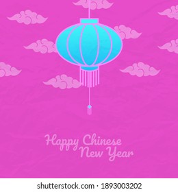 Chinese new year. Pink background with chinese ornament