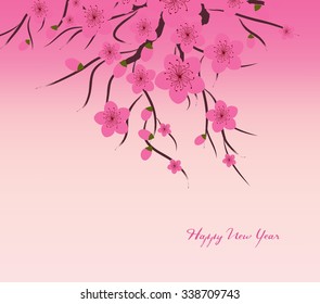Chinese New Year plum blossom Background