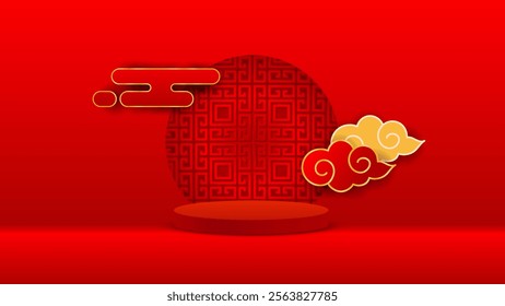 chinese new year with podium