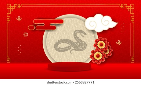 chinese new year with podium