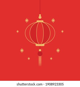 Chinese new year poster. wallpaper. free space for text. Chinese lamp vector.