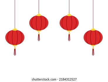 Chinese new year poster. wallpaper. free space for text. Chinese lamp vector.