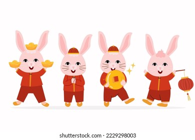 chinese new year, rabbit character, the year of rabbit