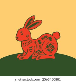 Chinese New Year Rabbit Illustration