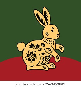 Chinese New Year Rabbit Illustration