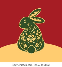 Chinese New Year Rabbit Illustration