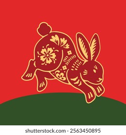 Chinese New Year Rabbit Illustration