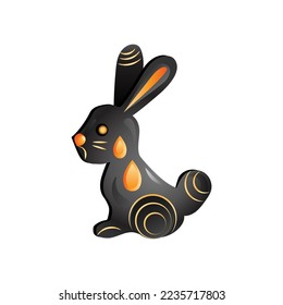 Chinese New Year rabbit on white background