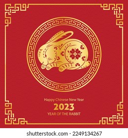 Chinese new year rabbit vector illustration