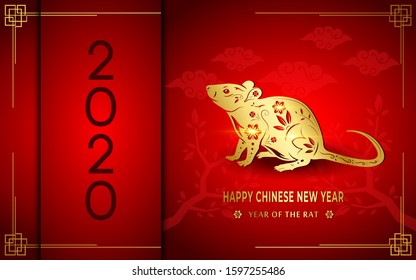 
Chinese new year of the rat background template