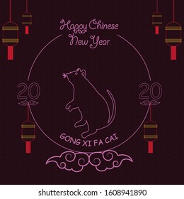 Chinese new year the year of the rat concept design 