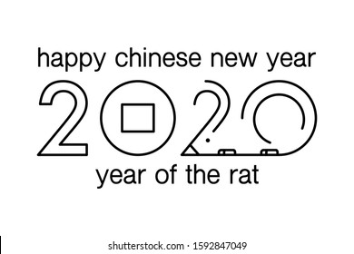 Chinese new year rat modern background vector illustration