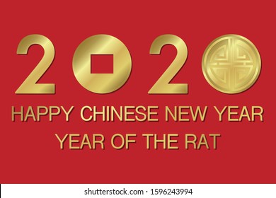 Chinese new year rat modern background vector illustration