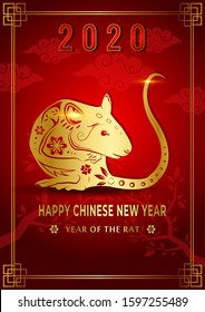 Chinese new year of the rat posters, leaflet, flyer