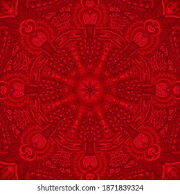 chinese new year red background. Mandala ornamental