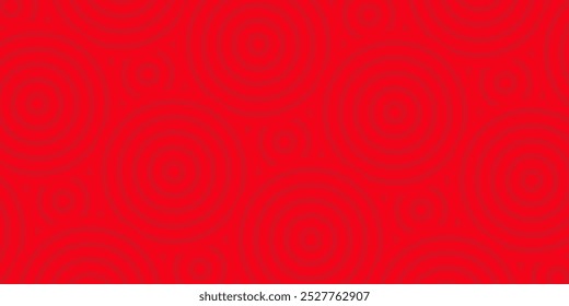 Fondo rojo del año nuevo chino con el ornamento del patrón del círculo Diseño de la Plantilla del Anuncio, cartel, medios sociales, tarjeta de felicitación