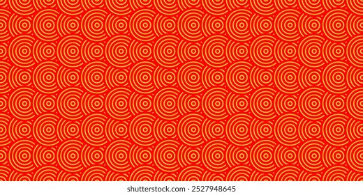 Chinese new year red background with gold circle pattern ornament. luxury template design for banner, poster, social media, greeting card