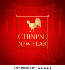 Chinese New Year with red background