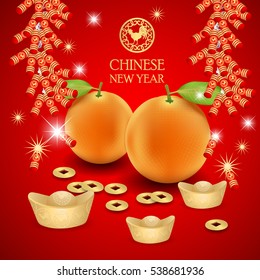 Chinese New Year with red background