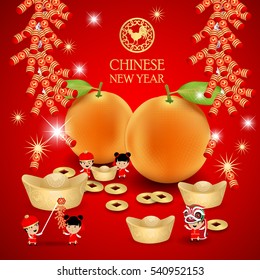 Chinese New Year with red background
