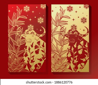 Diseño de sobres rojos en Año Nuevo chino