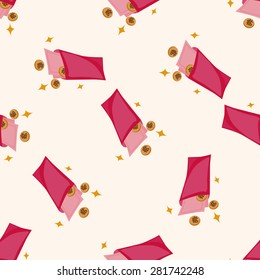 Chinese New Year red envelope , cartoon seamless pattern background