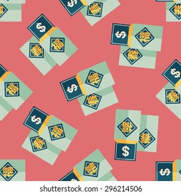 Chinese New Year red envelope flat icon,eps10 seamless pattern background