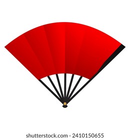 Chinese new year red hand fan