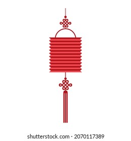 Chinese New Year red lantern. Vector illustration and editable