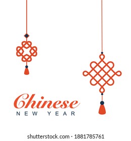 Chinese new year with red ornament