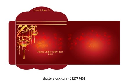 Chinese New Year Red Packet (Ang Pau) Design with Die-cut.