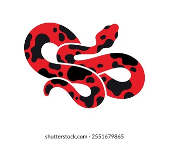 Chinese New Year red snake. 2025 holiday. Serpent. Zodiac animal mascot. 