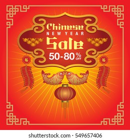 Chinese New Year  sale background