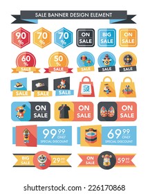 Chinese New Year sale banner design flat background,eps10