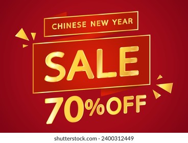 Chinese new year sale banner. Happy Chinese new year 2024. Chinese New Year Sale Promotion Template.