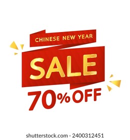 Chinese new year sale banner. Happy Chinese new year 2024. Chinese New Year Sale Promotion Template.