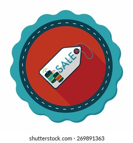 Chinese New Year SALE flat icon with long shadow,eps10