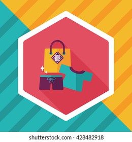 Chinese New Year SALE flat icon with long shadow,eps10
