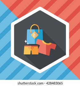 Chinese New Year SALE flat icon with long shadow,eps10