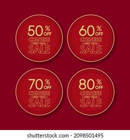 Chinese new year sale poster. Happy Chinese new year 2022. Chinese New Year Sale Promotion Template.