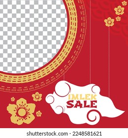 Chinese new year Sale for social media post banner