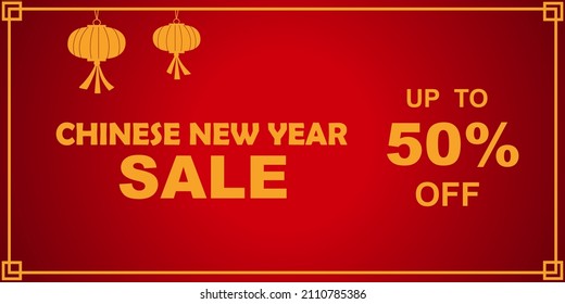 Chinese New Year Sale vector illustration