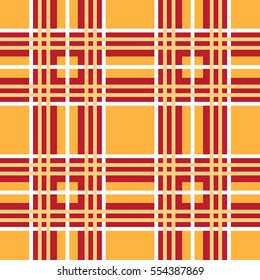 Chinese New Year. Seamless checkered pattern. Illumination bright red gold yellow color.  Vector background.
