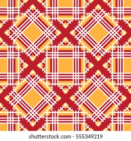 Chinese New Year. Seamless checkered pattern. Illumination bright red gold yellow color.  Vector background.