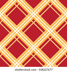 Chinese New Year. Seamless checkered pattern. Illumination bright red gold yellow color. Vector background.